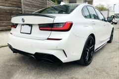 BMW 3 SERİSİ G20  SAĞ SOL ÇİFT ÇIKIŞ DİFÜZÖR 2020+ PARLAK SİYAH