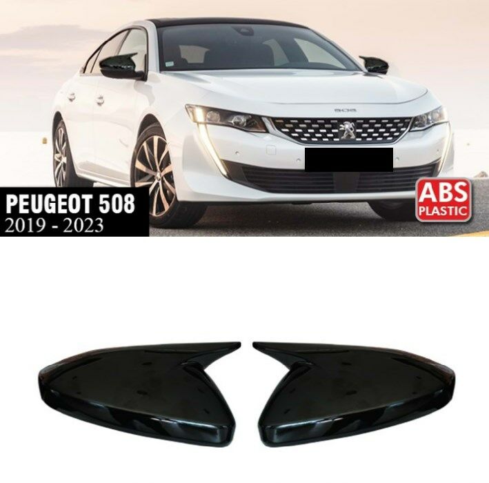 Peugeot 508 2019-2023 Yarasa Ayna Kapak Parlak Siyah Sağ Sol Takım