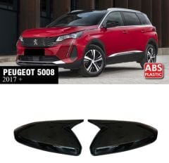 Peugeot 5008 2017+ Yarasa Ayna Kapak Parlak Siyah Sağ Sol Takım
