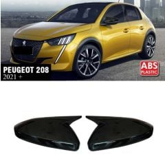 Peugeot 208 2021+ Yarasa Ayna Kapak Parlak Siyah Sağ Sol Takım