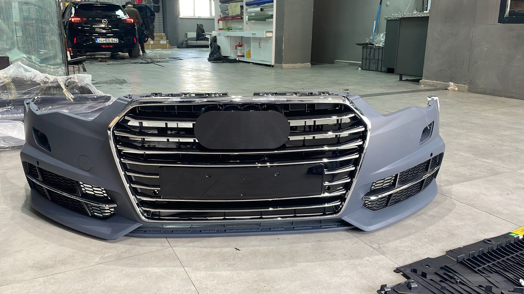 AUDİ A6 S6 ÖN TAMPON + PANJUR SETİ, 2015 2018 UYUMLU Sline Tampon, 4G C7 KASA