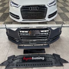 AUDİ A6 S6 ÖN TAMPON + PANJUR SETİ, 2015 2018 UYUMLU Sline Tampon, 4G C7 KASA