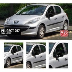 Peugeot 207 2006-2012 Yarasa Batman Ayna Kapak, ABS Plastik Piano Black