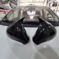 Peugeot 308 Yarasa Batman Ayna Kapak, 2008 2013, ABS Plastik, Piano Black Parlak Siyah