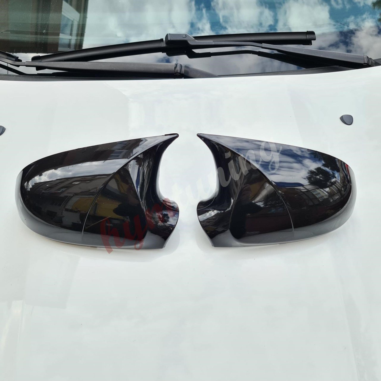 Volkswagen Passat B6 Batman Ayna Kapak, B6 Yarasa Ayna Kapağı, Piano Black, Parlak Siyah