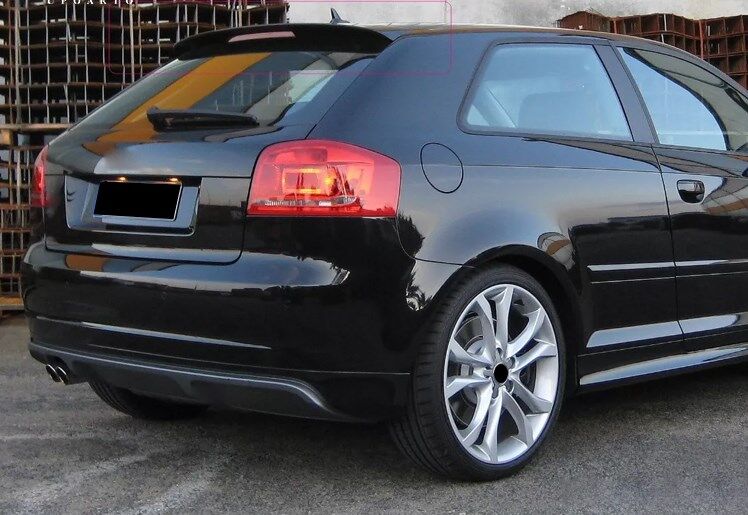 AUDİ A3 8P 3-KAPI  S3 STİL SPOYLER  2003 2011  PARLAK SİYAH