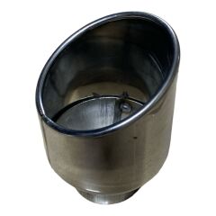 Tek Çıkışlı 90mm Egzoz Ucu Eğik Ağız Silindirik