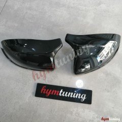 Mercedes S Serisi W222 Yarasa Ayna Kapağı 2014+, Piano Black, ABS Plastik Parlak Siyah