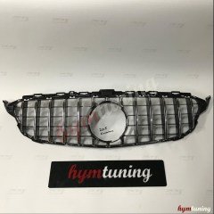 Mercedes C Serisi W205 gtr panjur 2019+, C180 C200 C220 Krom Çizgili Silver GTR Panjur