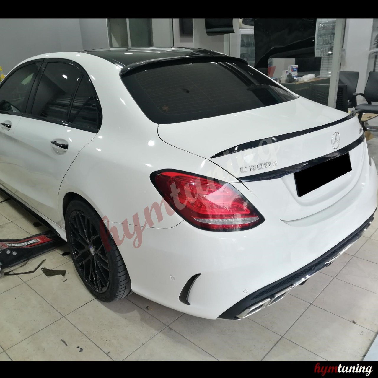 Mercedes C Serisi w205 Spoyler İnce Model, ABS Plastik Boyasız, KEMİK RENGİ