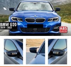 BMW 3 Serisi G20, G22, G30 Yarasa Ayna Kapağı, Piano Black ABS Plastik