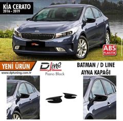 Kia Cerato 2016-2019 Yarasa Ayna Kapak Parlak Siyah Abs Plastik