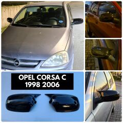 Opel Corsa C Yarasa Ayna Kapağı Piano Black ABS Plastik 1998 2006